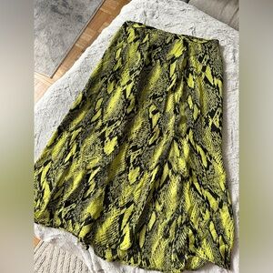 Midi snakeprint skirt